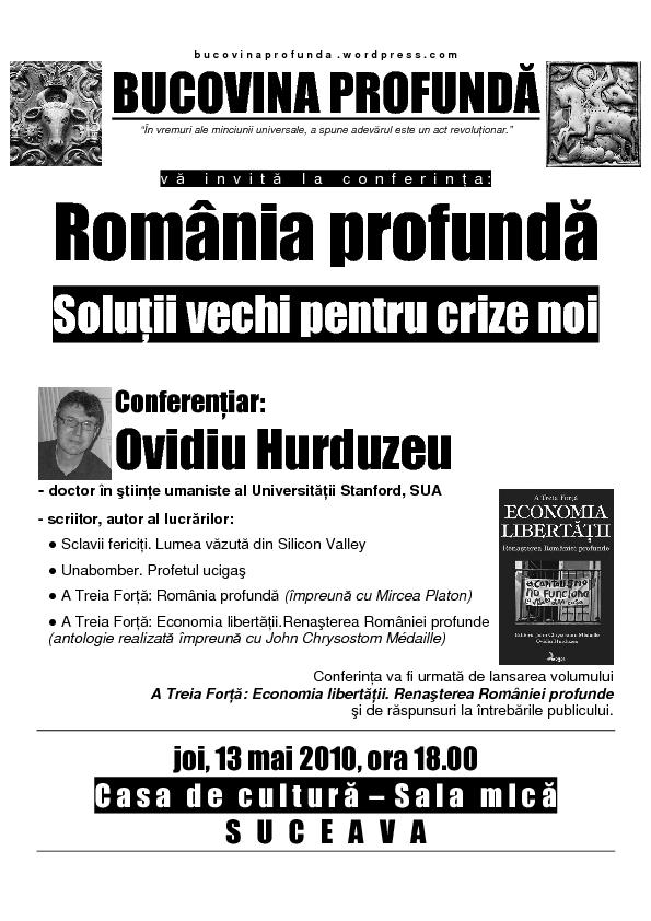 Ovidiu Hurduzeu in conferinta la Suceava