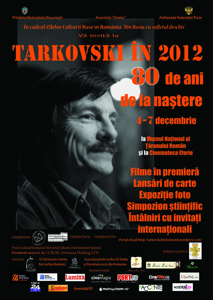 ZILELE TARKOVSKI LA 80 DE ANI DE LA NASTEREA MARELUI REGIZOR ORTODOX – 4-7 decembrie 2012, Bucuresti