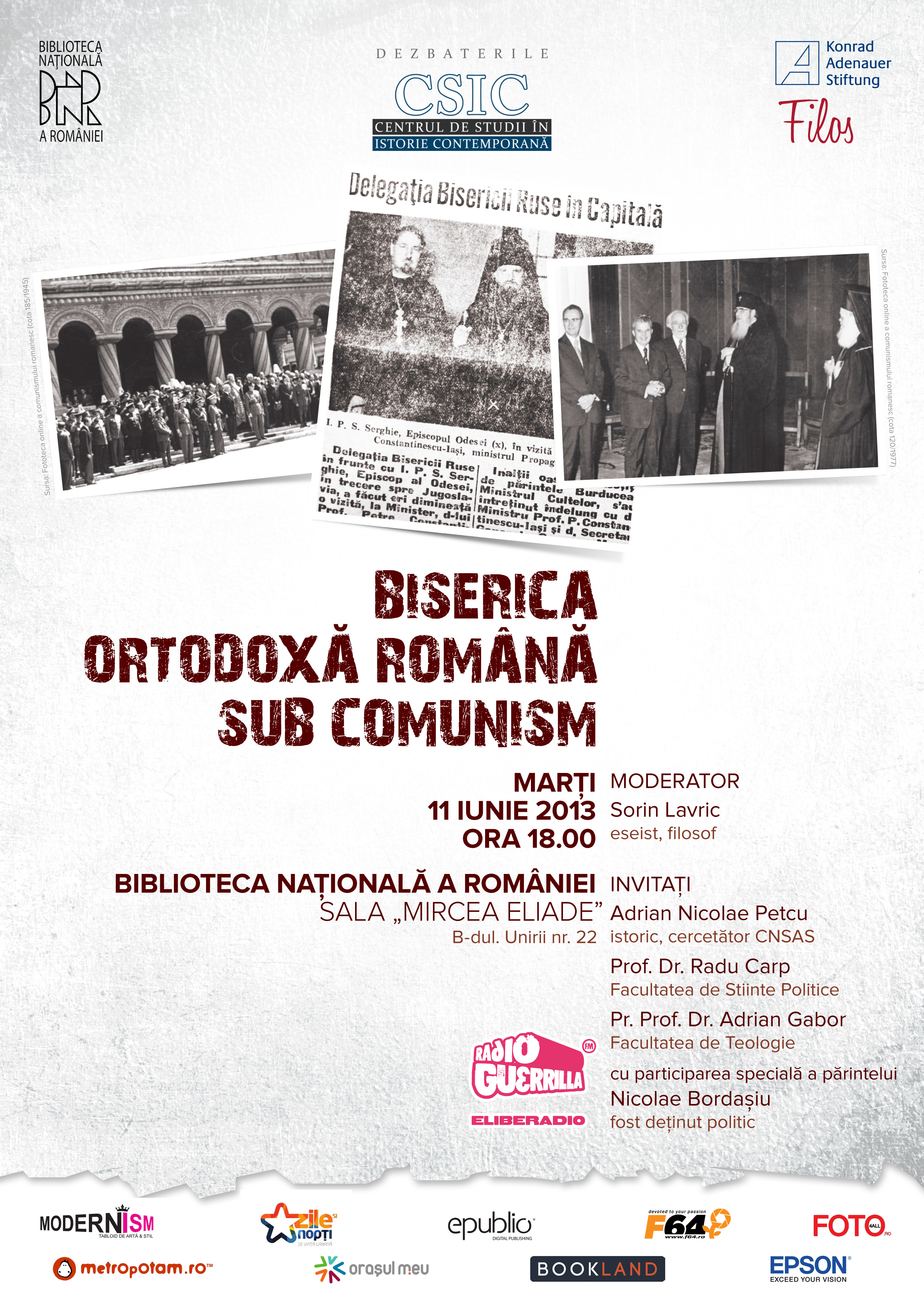 DEZBATERE: Biserica Ortodoxa Română sub comunism – 11 iunie 2013, ora 18.00