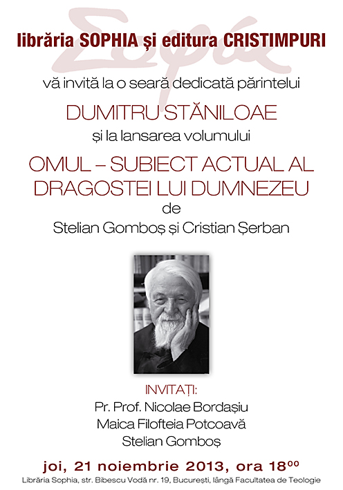 Seara dedicata PARINTELUI DUMITRU STANILOAE la Sophia