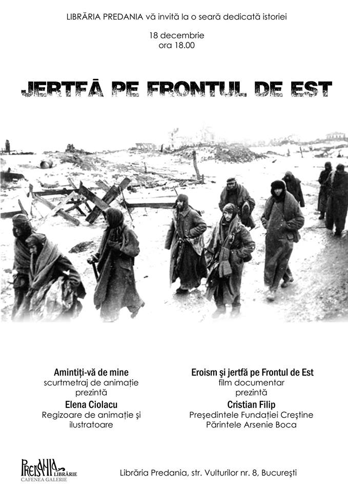 <i>“JERTFA PE FRONTUL DE EST”</i> – seara dedicata istoriei la Libraria Predania