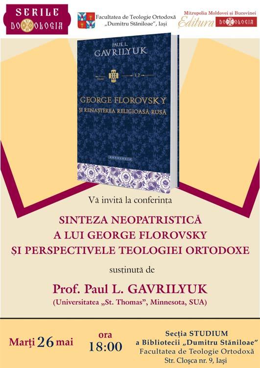 Teologul si istoricul ortodox PAUL GAVRILYUK (Minnesota) la IASI