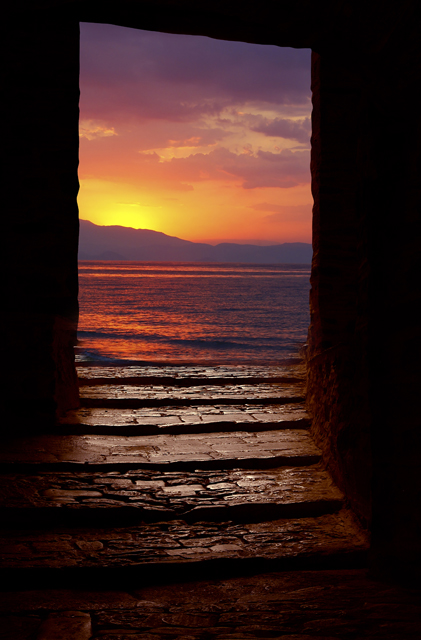 Sunset on Holy Mount Athos