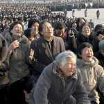North Koreans cry
