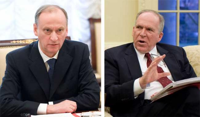 Nikolai Patruşev (s) si John Brennan (d)