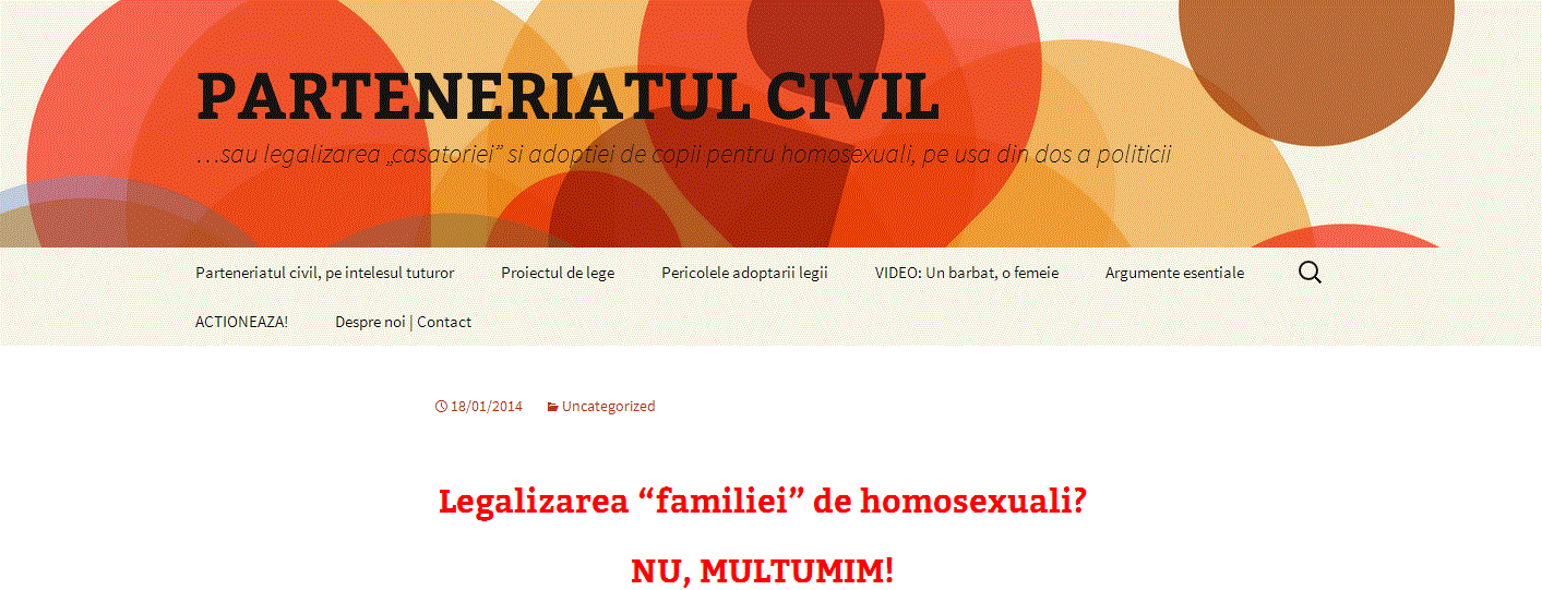 PARTENERIATUL CIVIL INTRE PERSOANE DE ACELASI SEX – <b>respins de Comisia Juridica a Camerei Deputatilor</b>/ LUNACEK = HUXLEY + ORWELL/ Site pro-familie dedicat problematicii PARTENERIATELOR CIVILE