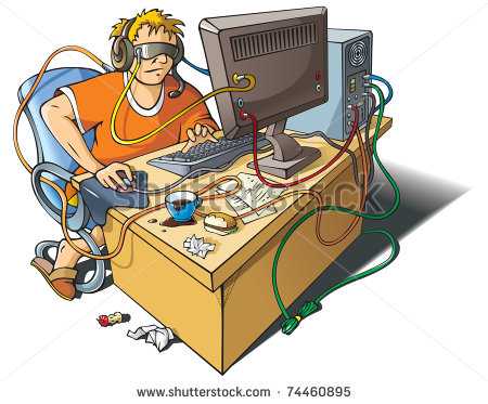 stock-photo-computer-addiction-young-man-immersed-himself-in-virtual-world-merged-with-computer-raster-from-74460895