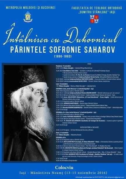 EVENIMENTUL DUHOVNICESC AL ANULUI LA IASI SI MAN. NEAMT: PARINTELE RAFAIL NOICA si IPS IEROTHEOS VLACHOS vin la Colocviul Internațional <i>“Întâlnirea cu duhovnicul”</i>, dedicat PARINTELUI SOFRONIE SAHAROV