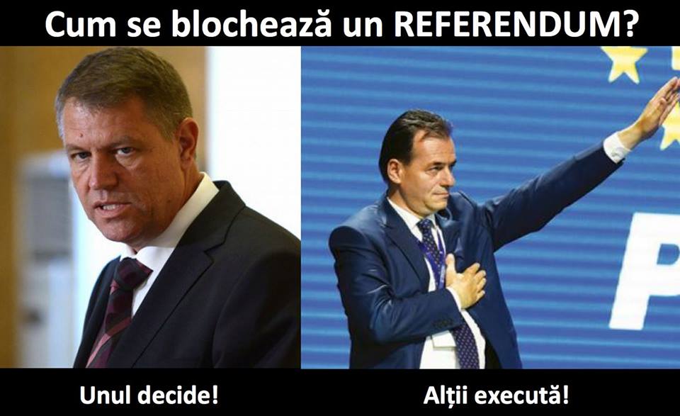Culmea tupeului. Ludovic Orban si o serie de “influenceri” invoca SUVERANITATEA POPORULUI si declansarea unui REFERENDUM in contextul deciziei CCR in speta sefului DNA, Kovesi. Aceiasi oameni sunt angrenati in blocarea referendumului pentru casatorie!