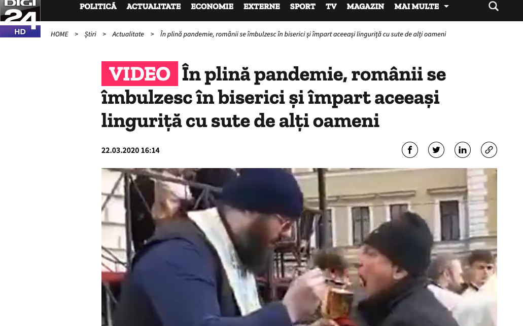 VAL DE INTIMIDĂRI și ACUZAȚII IRESPONSABILE cu iz de persecuție ANTI-ORTODOXĂ din partea dușmanilor ideologici ai Bisericii: DENUNȚ PENAL pentru PREOȚII Catedralei Mitropolitane din CLUJ pentru folosirea aceleiași lingurițe euharistice. EMIL MOISE cere testarea sau IZOLAREA LA DOMICILIU A TUTUROR SLUJITORILOR BISERICII