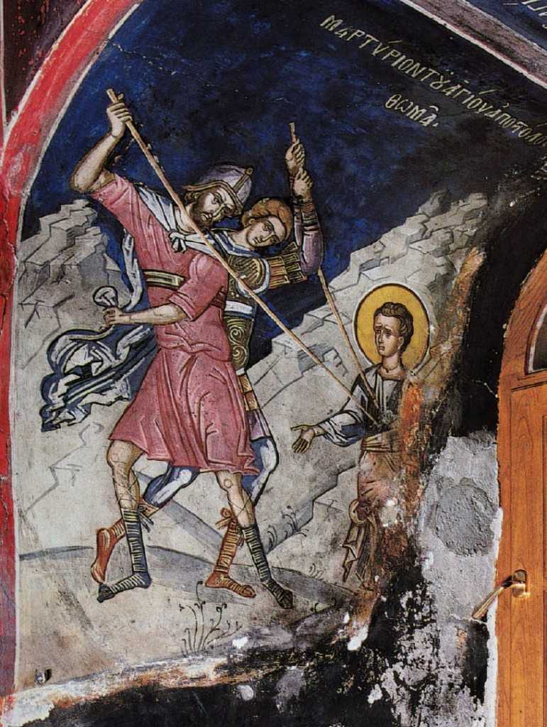 The martyrdom of St. Thomas the Apostle