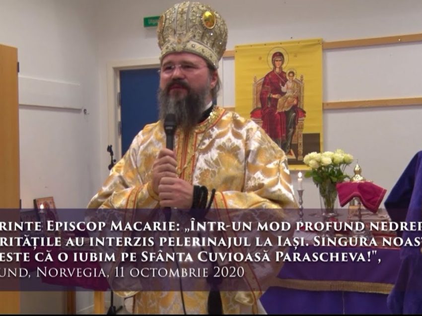 PS MACARIE: <i>“Într-un mod profund nedrept, autorităţile AU INTERZIS PELERINAJUL LA MOAȘTELE SFINTEI PARASCHEVA fără a ne arăta cu ce este mai riscant pelerinajul decât alegerile”</i>/ ÎPS TEODOSIE: <i>“Cu credință și cu rugăciune vom birui boala mai mult decât cu restricțiile”</i> (VIDEO, TEXT)